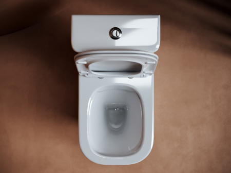 Унитаз компакт безободковый Ceramica Nova Alfa CN9002-B с сиденьем микролифт фото