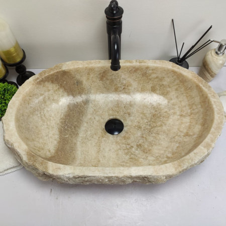 Накладная раковина из оникса Erozy Yellow EO-00777 (67*41*15см) фото