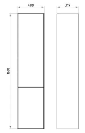 Шкаф пенал ASB Woodline Гранада 11131 авокадо софт фото