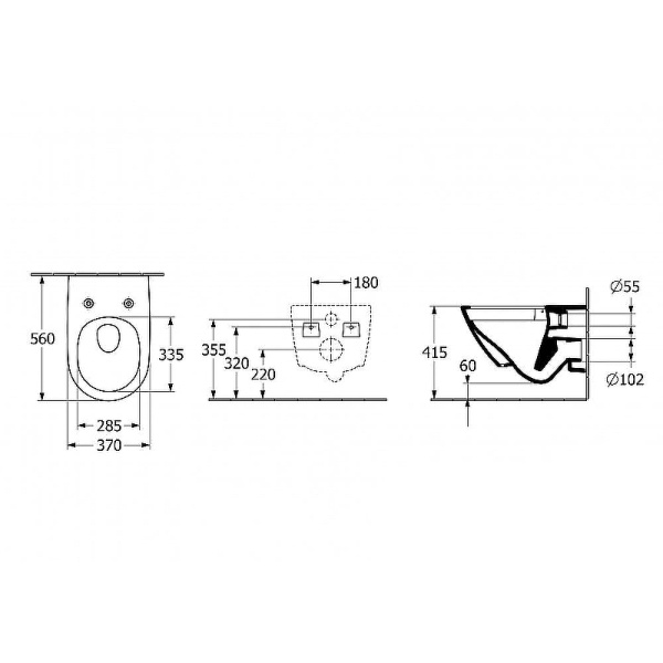Унитаз подвесной Villeroy&Boch Subway 3.0 4670TS01 с сиденьем soft close фото