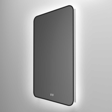 Зеркало с подсветкой Vincea LED VLM-3VC600B-2 черное, c сенсорным выключателем и диммером, с функцией антизапотевания 60x80 фото