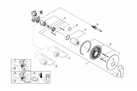 Смеситель для ванны и душа Grohe Eurosmart New 33305003 фото