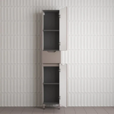 Шкаф-пенал напольный Style Line Остин ЛС-00002414 тауп темный фото