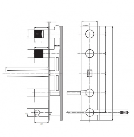 Смеситель для ванны с душем Omnires Contour CT8037/1CR фото