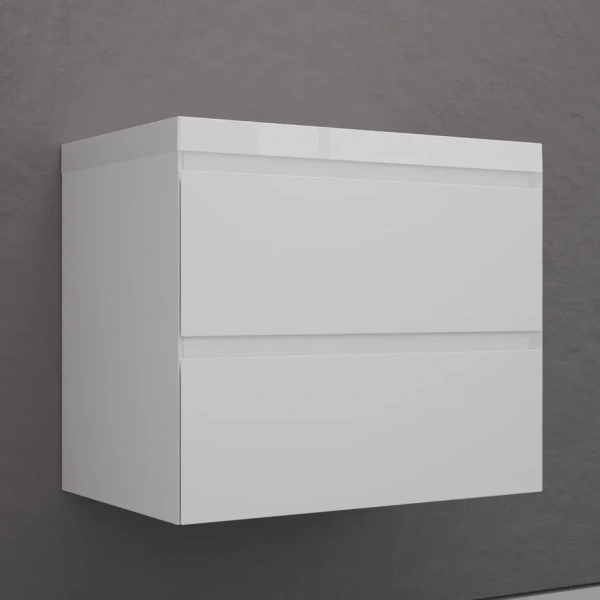 Тумба подвесная под раковину Style Line Манхэттен 70 ЛС-00002362 белая матовая фото