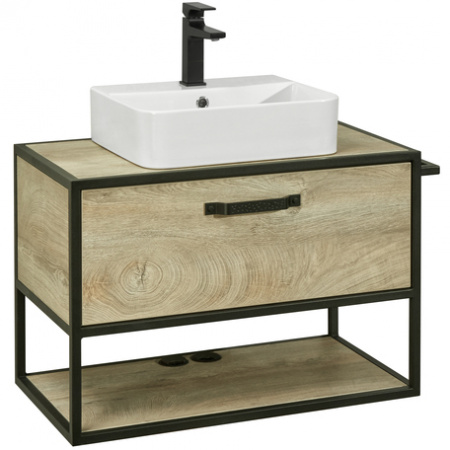 Тумба под раковину Акватон Лофт 80 1A242401LTDU0 дуб эндгрейн фото