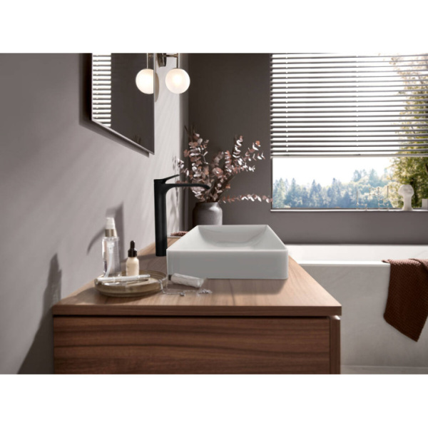 Высокий смеситель для раковины Hansgrohe Vivenis 75040670 черный матовый фото