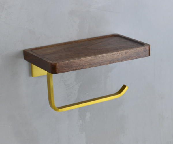 Держатель для туалетной бумаги с полочкой Bronze de Luxe Forest 10705G матовое золото фото