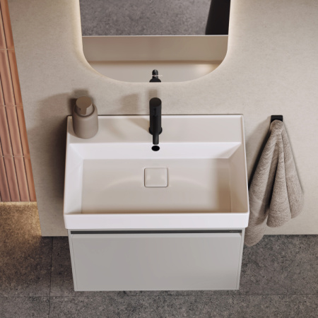 Тумба под раковину Aqwella Pure 81 PUR0108ST серый туман фото