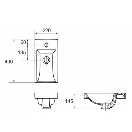 Раковина OWL 1975 Cersanit Como 40 S-UM-COM40/1-w фото
