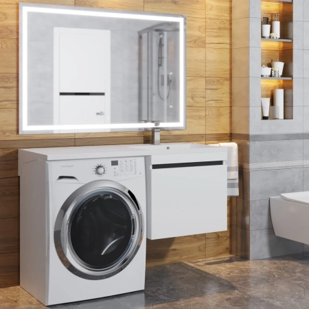 Тумба под стиральную машину Uperwood Magenta 5930205163 белая/графит фото