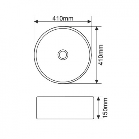 Накладная раковина Jorno Melana 0008691 41 см фото