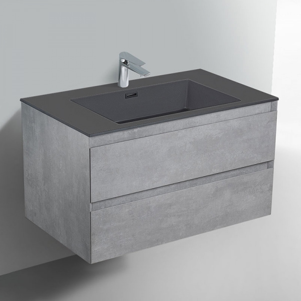 Тумба под раковину Vincea Luka VMC-1L800CT 80 см бетон фото