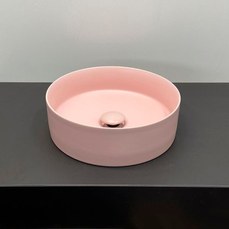Накладная раковина Comforty 9110MP 39x39 розова матовая фото
