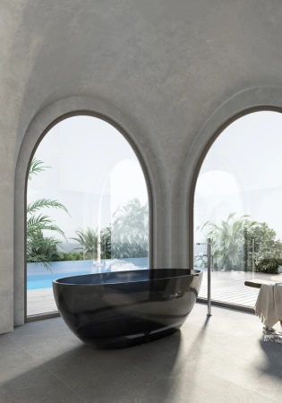 Ванна из полиэфирной смолы Abber Kristall AT9701Onyx 165x78 фото