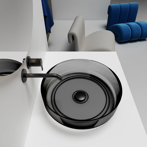 Накладная раковина Vincea VBS-6T16B 45x45 черная фото