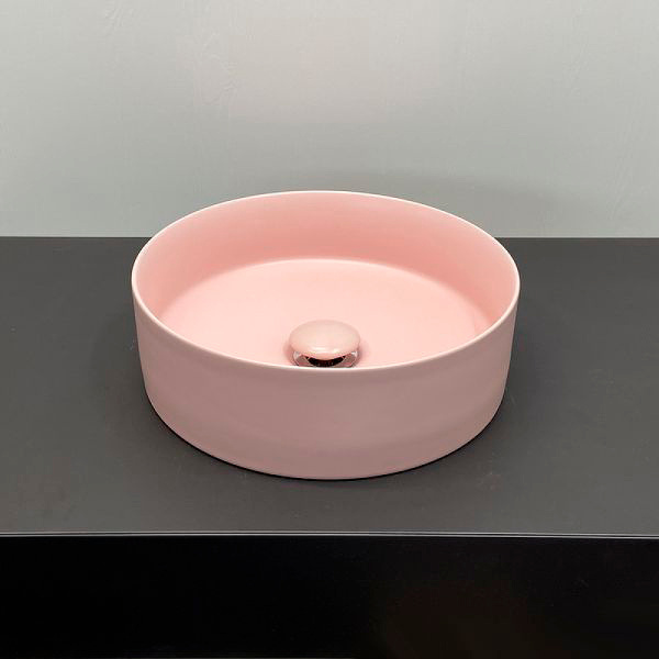 Накладная раковина Comforty 9110MP 39x39 розова матовая фото