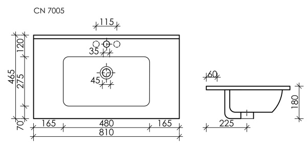 Раковина Ceramica Nova Element CN7005 81x46 фото