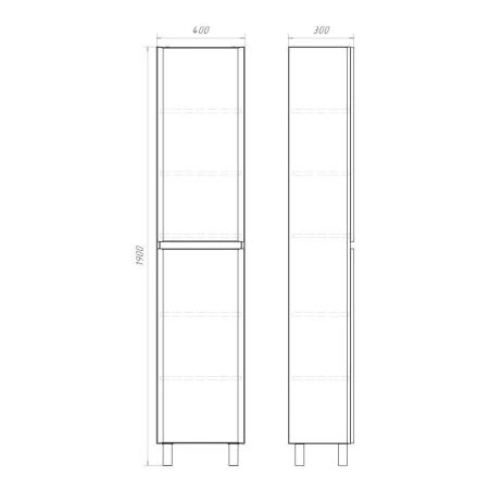 Шкаф-пенал напольный Comforty Валдай-40Н 00-00020473 фото