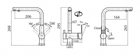 Смеситель для кухни с фильтром для воды BelBagno Tanaro TAN-LACM-CRM фото