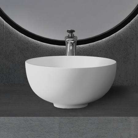 Накладная раковина Abber Stein AS2617 40x40 белая матовая фото