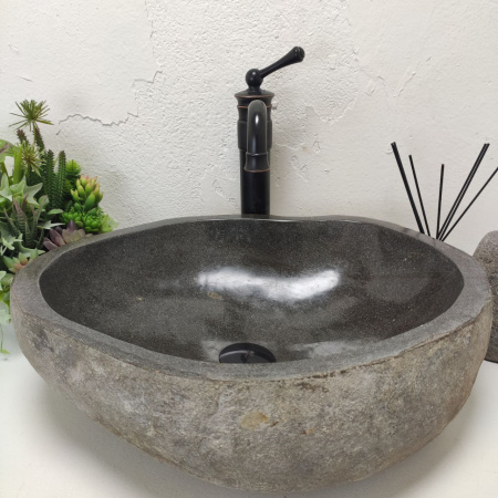 Накладная раковина из речного камня RS01511 (51*41*16) d1A1 фото