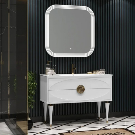 Мебель для ванной Smile Ибица 120 белый/золото фото