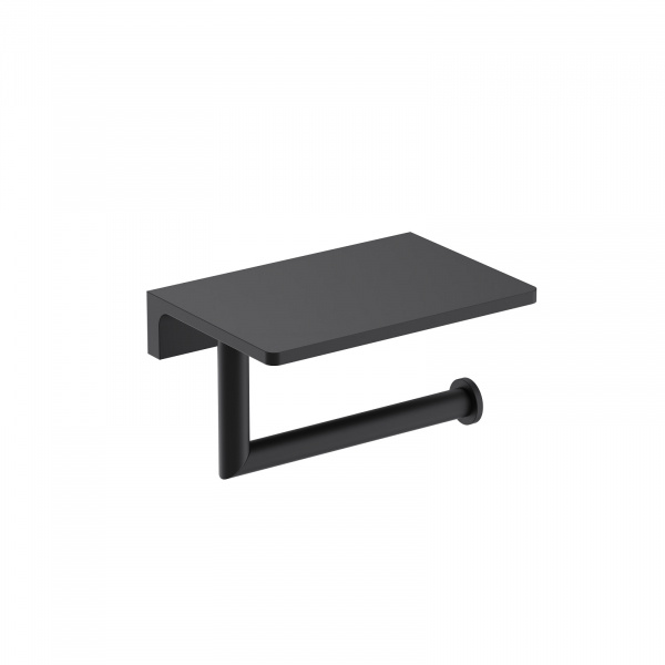 Бумагодержатель с полкой для телефона Timo Saona 13043/03 черный фото