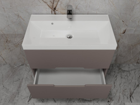 Тумба под раковину Style Line Матис 80 ЛС-00002298 тауп темный фото