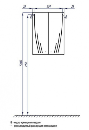 Подвесной шкаф Акватон Минима 1A001703MN010 фото