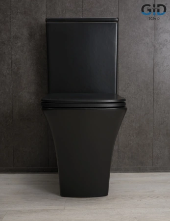 Унитаз напольный безободковый GID Tn2184Bm с сиденьем фото