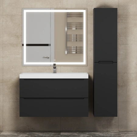 Тумба под раковину Uperwood Tanos 90 291020233 черная матовая фото