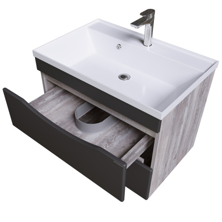 Тумба под раковину Grossman Талис-70 107010 бетон пайн/графит фото