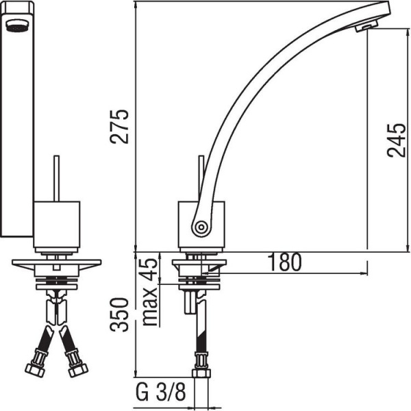 Смеситель для кухни Nobili Roxy (RX00113CR) фото