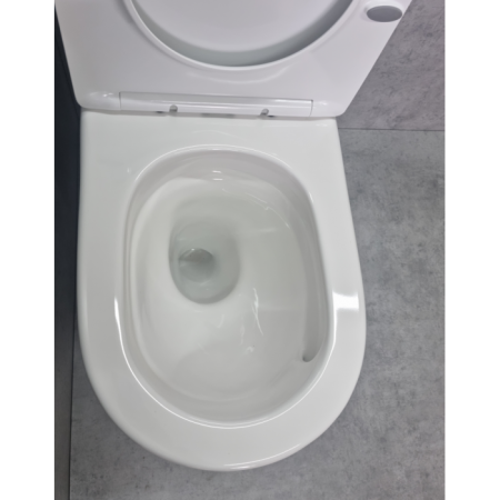 Унитаз напольный безободковый CeramaLux N NS2177 с сиденьем фото