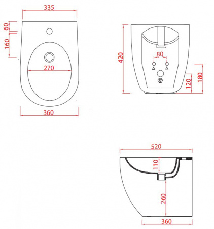Биде напольное Artceram File 2.0 FLB002 01 00 bi фото