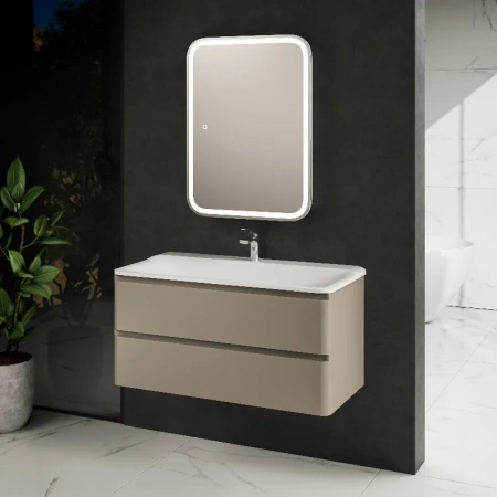 Тумба под раковину Aquame S4 AQM900410BG 100 см, бежевая фото