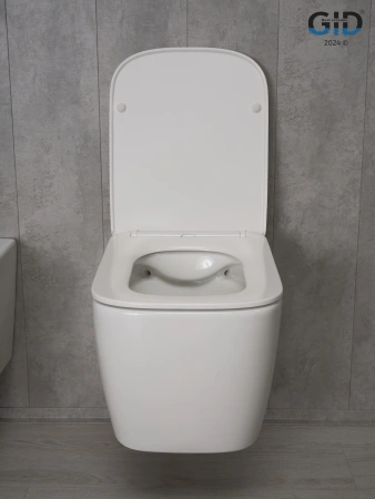 Подвесной унитаз безободковый GID Tr2140 62254Y с сиденьем фото