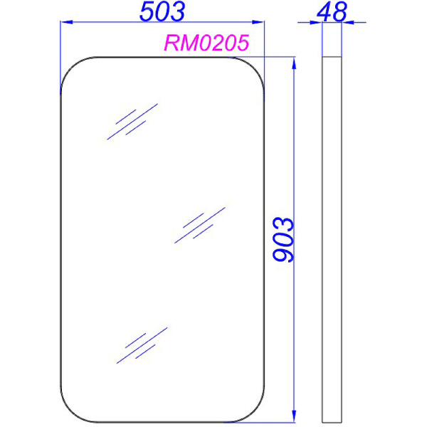 Зеркало Aqwella RM 50 RM0205W белое фото