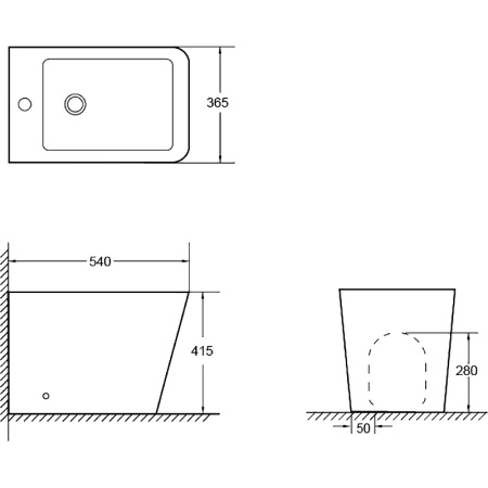Биде напольное SantiLine SL-5052 фото