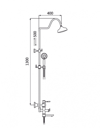 Душевая система (стойка) Oute T9010 T9024Q фото
