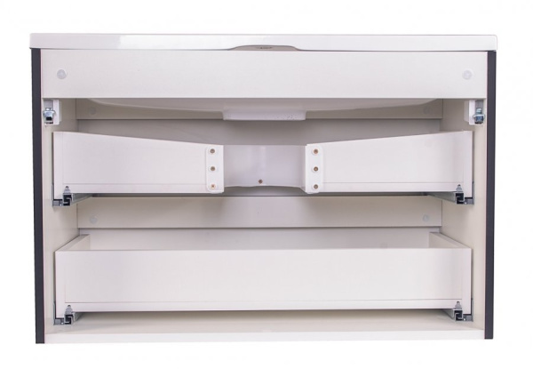 Тумба под раковину Style Line Бергамо мини 90 СС-00002366 черная матовая фото