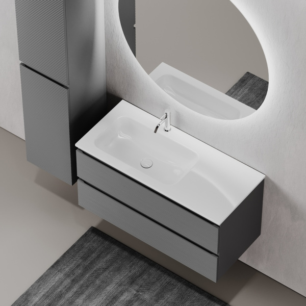 Тумба под раковину Sancos Folk FL100LGS Grey soft фото