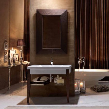 Полка стеклянная для раковины с ножками Kerasan Bentley 9188 120x50 фото