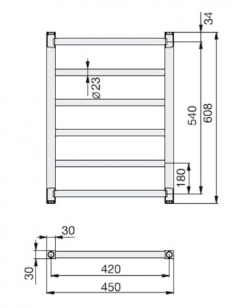 Водяной полотенцесушитель Zehnder Stalox STX-060-045 фото