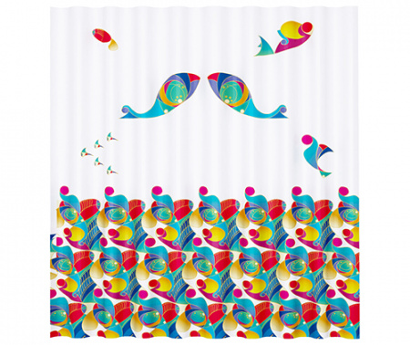 Текстильная шторка для ванной WasserKRAFT Berkel SC-68101 фото