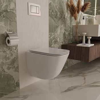 Подвесной унитаз со смывом торнадо Vincea Demi VT1-55T с сиденьем фото