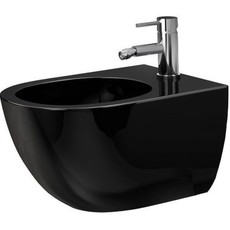 Биде подвесное CeramaLux NC 2197-18 черный глянец фото