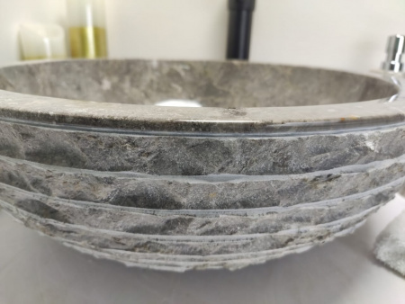 Раковина из мрамора Indo Bowl Marmo Grey Medium BM-00033 фото