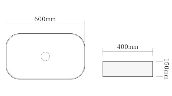 Накладная раковина SantiLine SL-1017BG 60x40 бежевая матовая фото